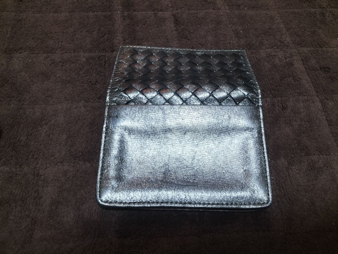 Bottega Veneta メタリックグレー 名刺入れ