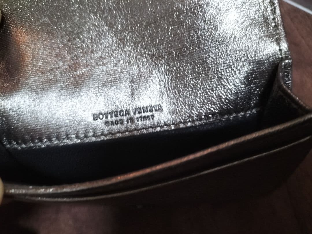 Bottega Veneta メタリックグレー 名刺入れ