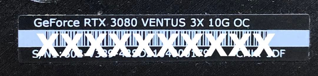 【動作確認済み】GeForce RTX3080 10G