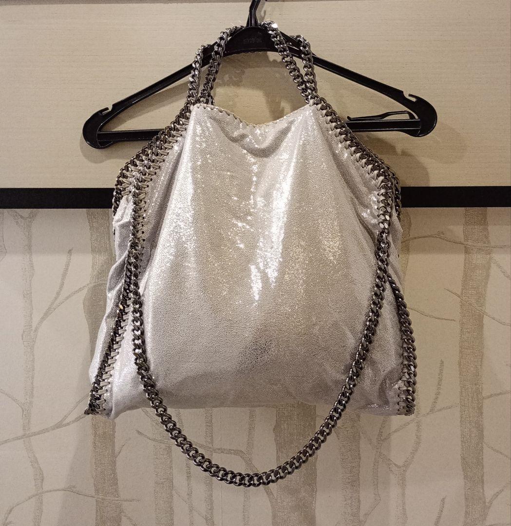 【超美品】《ステラ・マッカートニー》シルバーメタリック パーティーバッグ