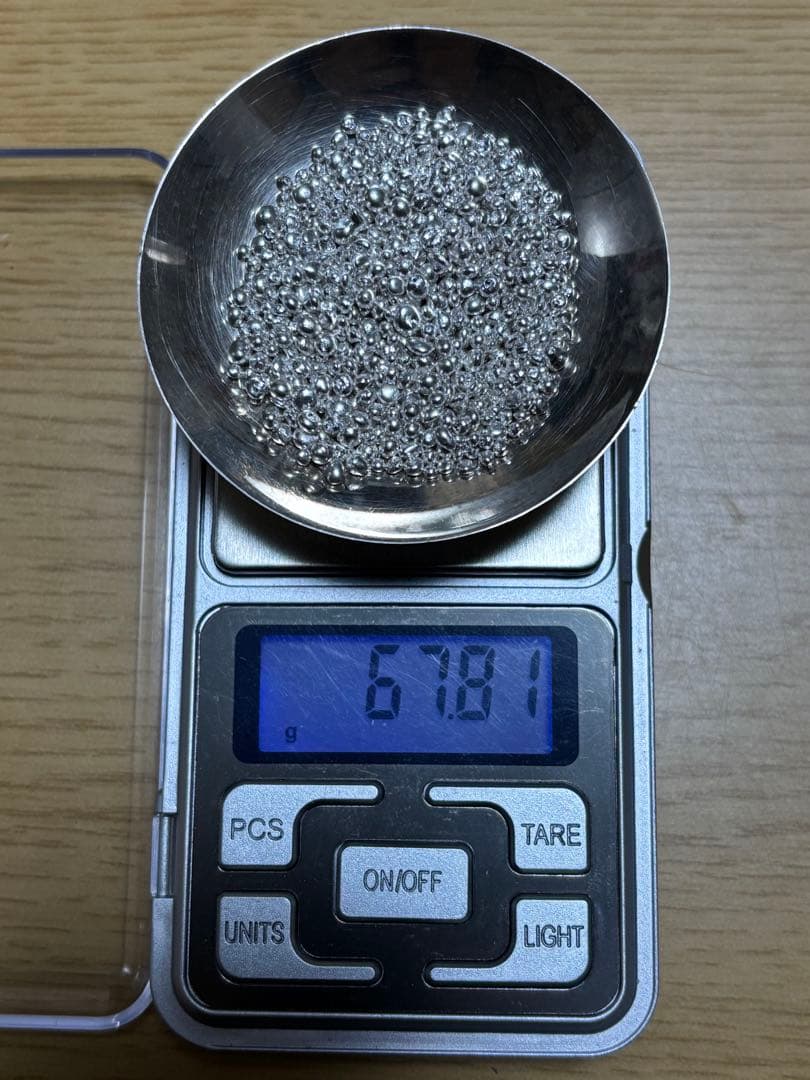 【純銀製】純銀杯+笹吹き銀。総重量67.8g！Sv1000 純銀！盃に刻印有り！