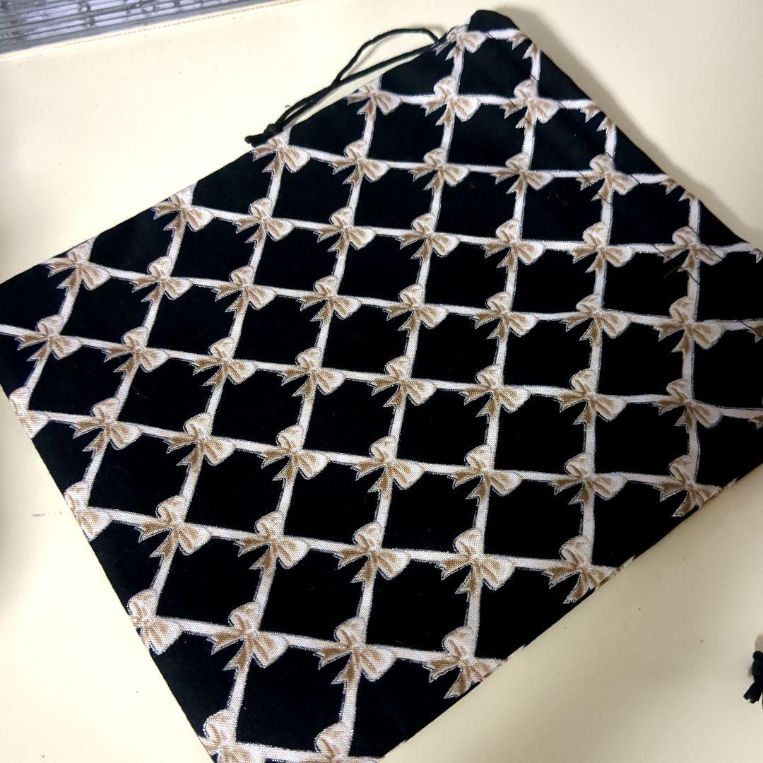 ロラライハリス　ハンドメイド　ボストン　バック　巾着袋