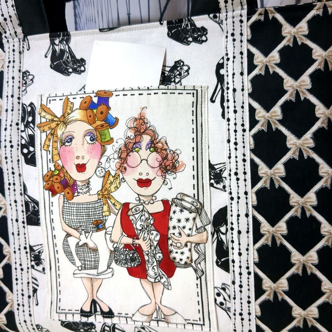 ロラライハリス　ハンドメイド　ボストン　バック　巾着袋