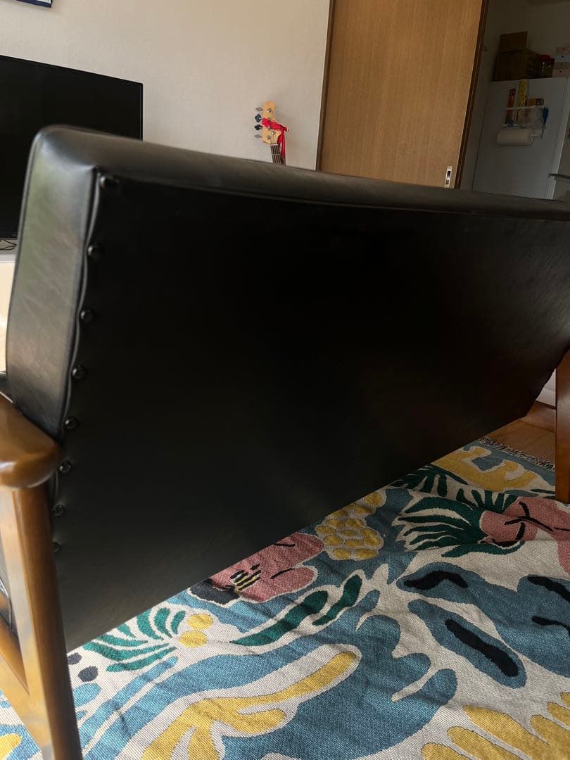 カリモク60 Kチェア 2シーター ウォールナット ブラック