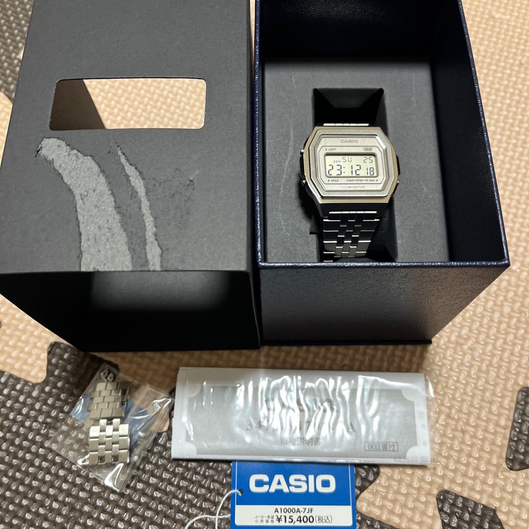 新品未使用 A1000A-7JF フルメタル レトロ調 CASIO