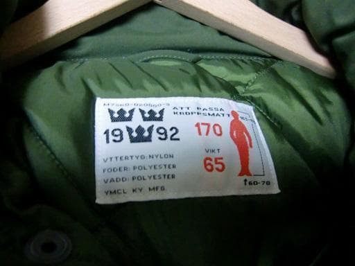スウェーデン軍 M-90コールドウェザーパーカー レプリカ