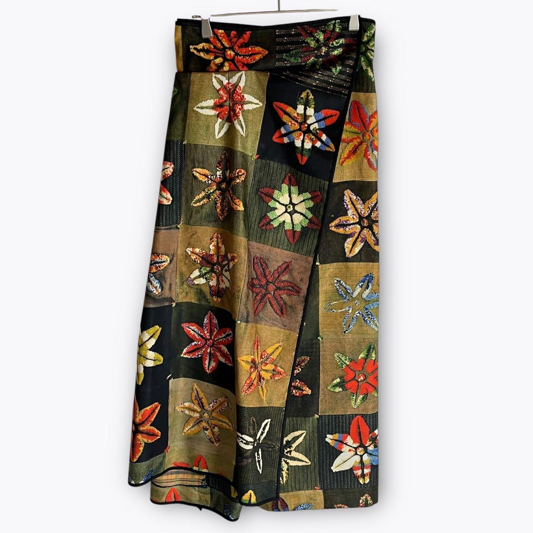 【AD1999】COMME des GARCONS 転写 ラップサルエルパンツ