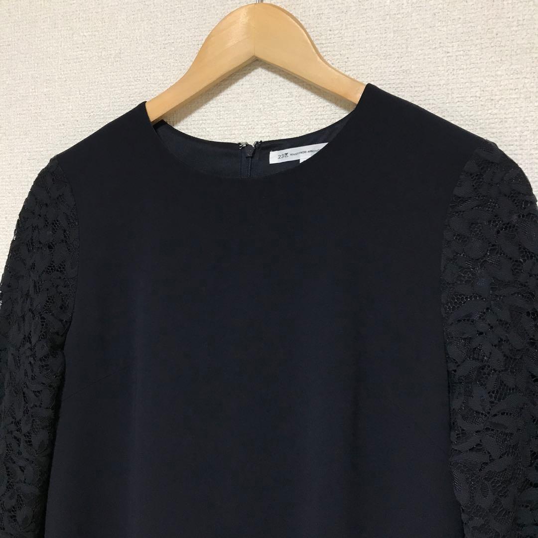 23区 ニジュウサンク 【洗える】トリアセダブルジョーゼット ワンピース