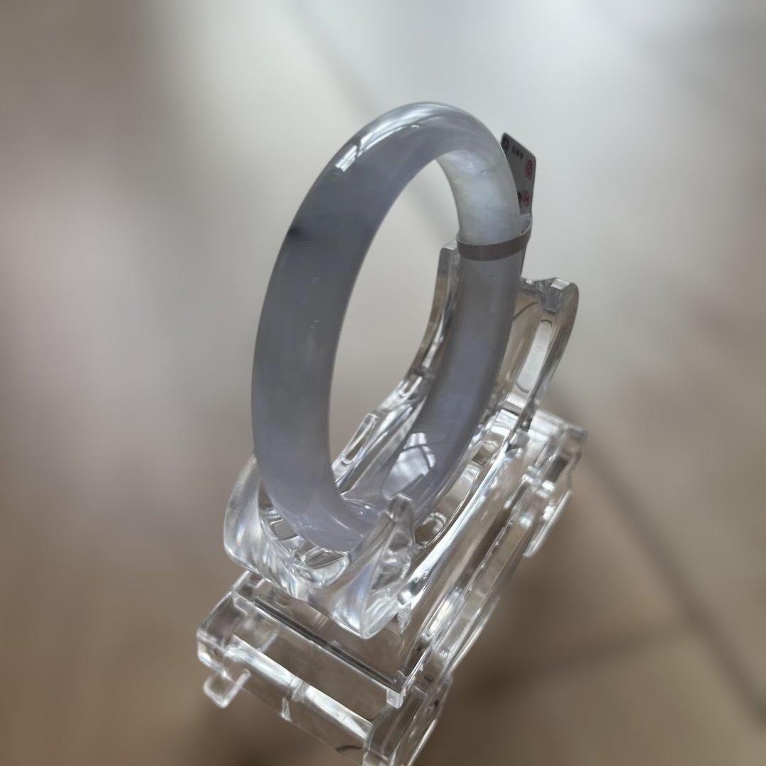 翡翠 透明 バングル フリーサイズ