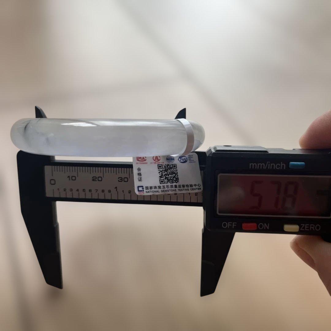 翡翠 透明 バングル フリーサイズ