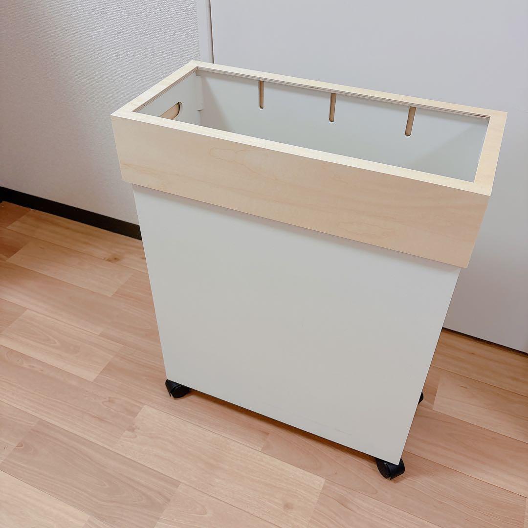 ハンガー　ダストボックス　Hanger 分別　ゴミ箱 dinos 木製　白　60