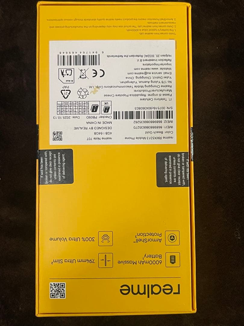 realme Note 70T 本体 4GB+64gb