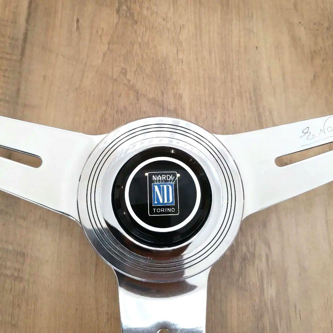 【美品】【NARDI】ナルディウッド&ポリッシュスポーク/【当時物】37Φ