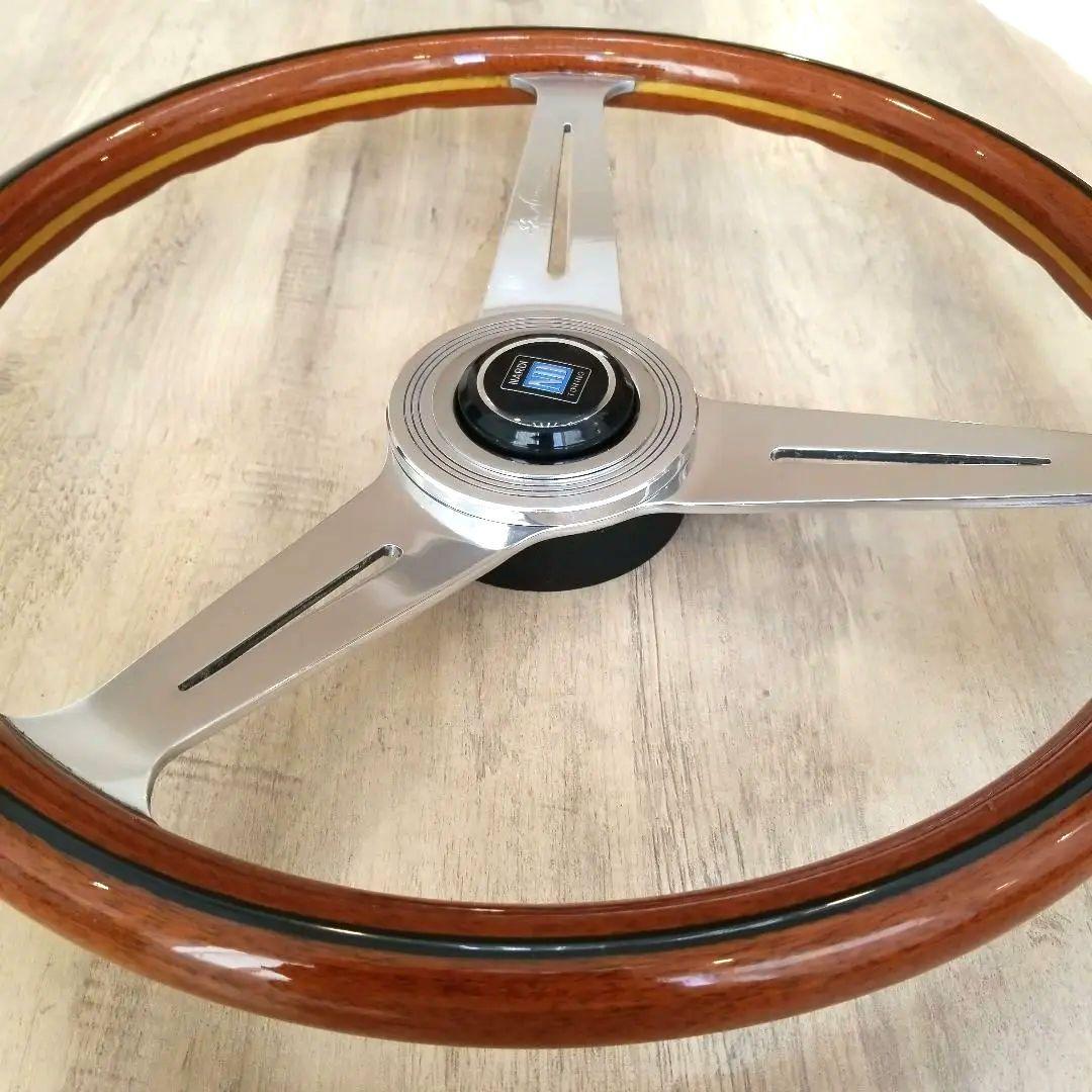 【美品】【NARDI】ナルディウッド&ポリッシュスポーク/【当時物】37Φ