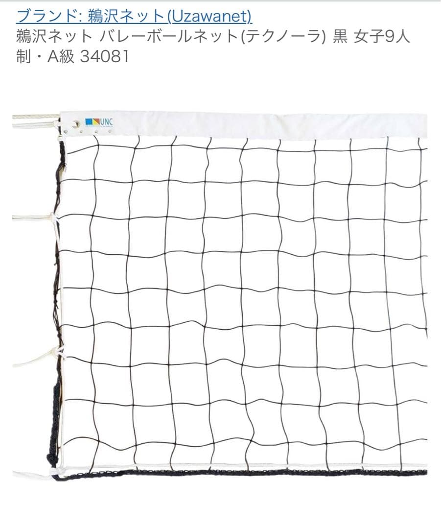 N.mmt【一回のみ使用の美品】バレーボールネット 女子9人制