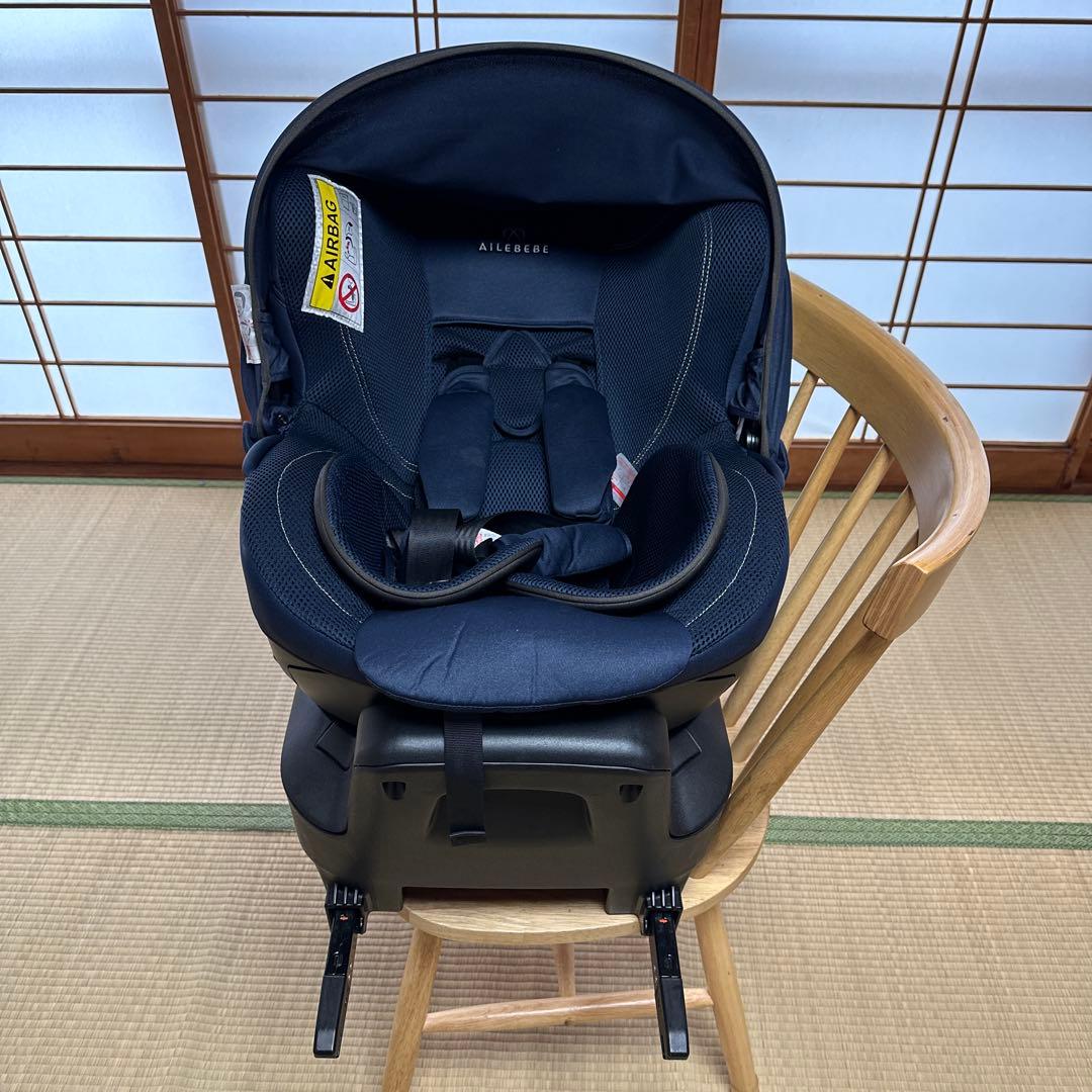 エールべべ チャイルドシート クルット4iグランス　カームネイビー