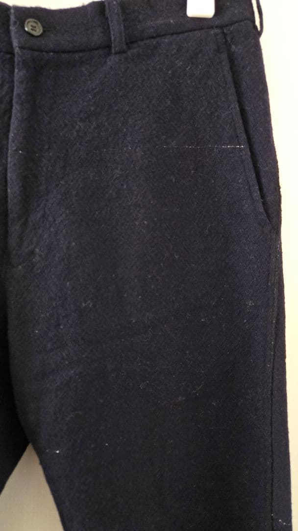 AD2002 COMME des GARCONS HOMME 銀糸混ウールパンツ