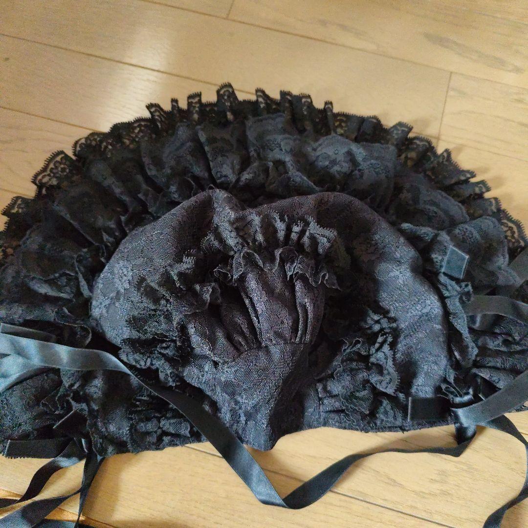 morphose 無地　ボンネット　黒