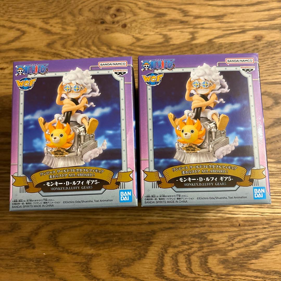 ワンピース ワーコレ麦わらストア ALL ABOARD ルフィギア5 4点セット
