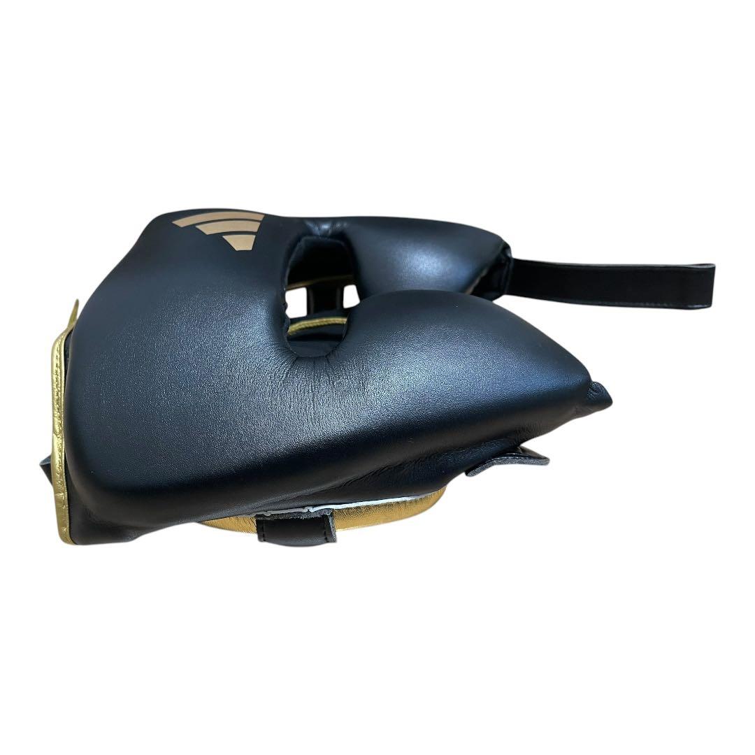 【美品】アディダス ボクシング PRO ヘッドギア ブラックｘゴールド Mサイズ