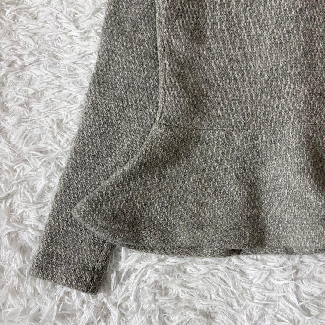 美品　ラルフローレン　カシミヤ混カーディガン　ペプラム　エンブレムボタン