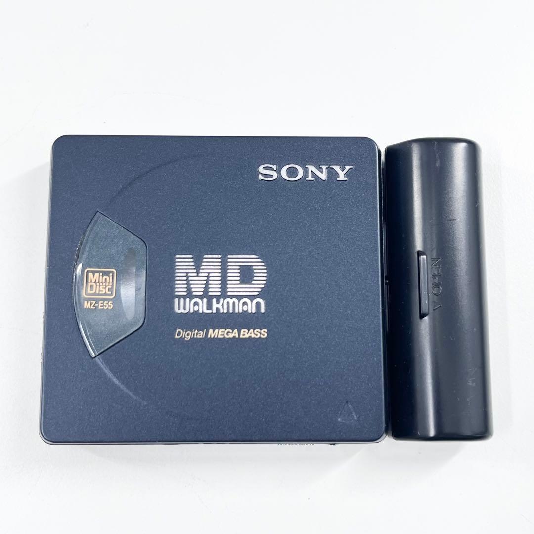 SONY MZ-E55 MDウォークマン 美品 動作確認済 リモコン ケース付