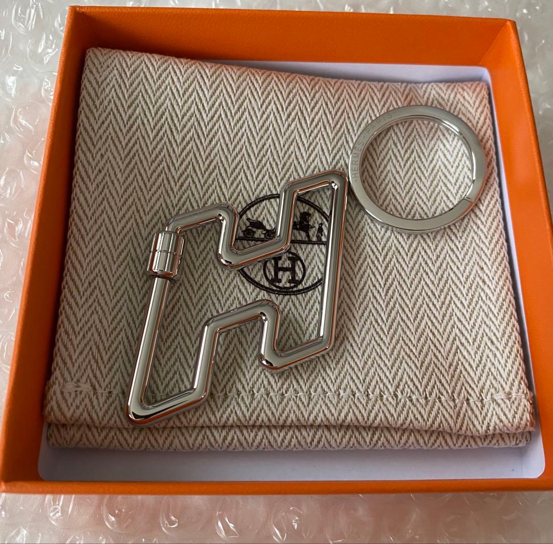 エルメス　キーホルダー　Hトゥスピード　キーリング　　シルバー　ステンレス　新品