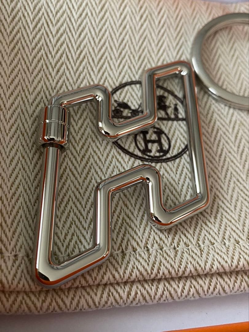 エルメス　キーホルダー　Hトゥスピード　キーリング　　シルバー　ステンレス　新品