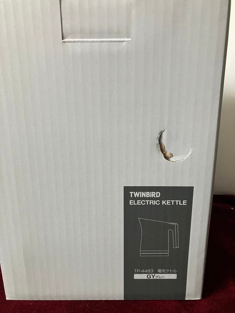 【新品】TWINBIRD 電気ケトル TP-4483 グレー