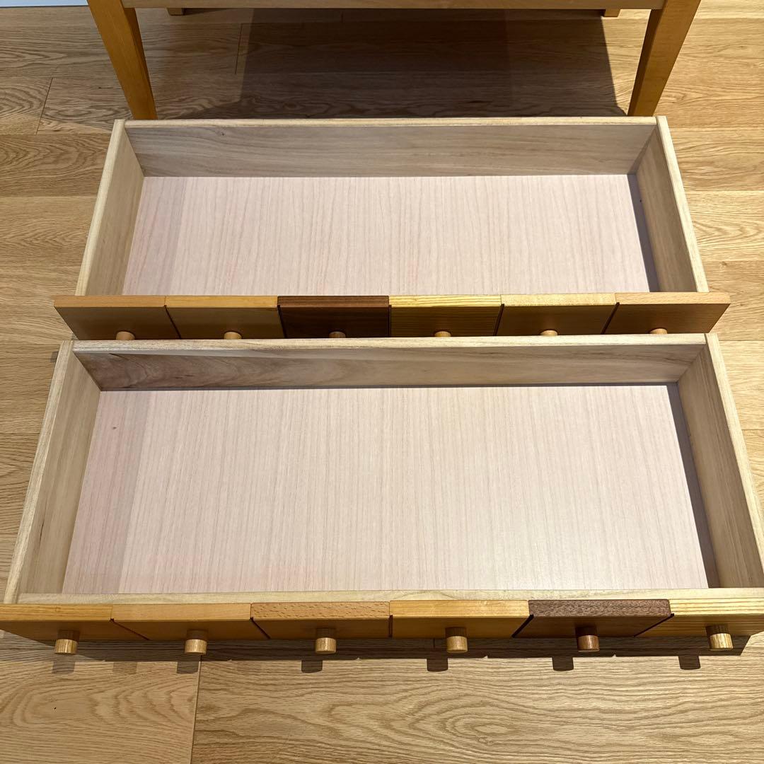 天然木材◆日本製◆北欧家具◆チェストキャビネット12個引き出し