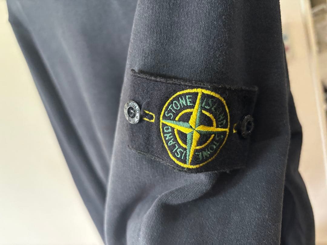 【美品】Stone  ブラック クルーネック スウェット Sサイズ