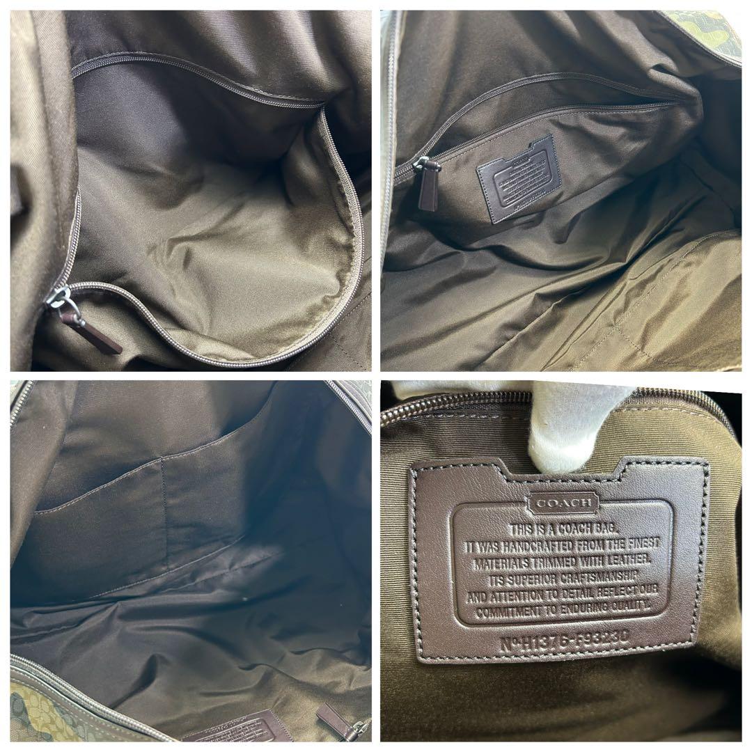 極美品 COACH コーチ　ボストンバッグ　2way　シグネチャー　迷彩柄 旅行