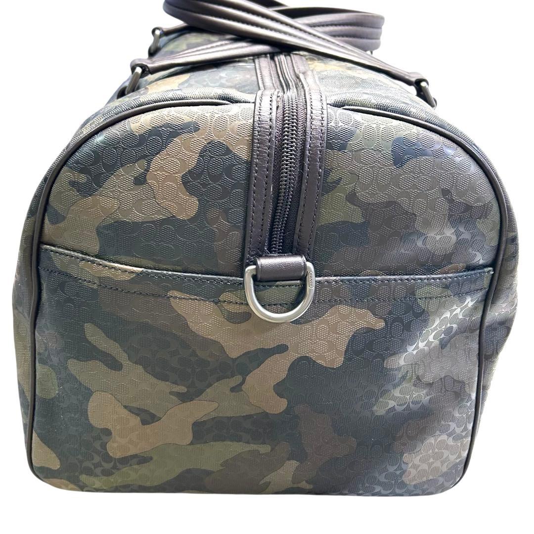 極美品 COACH コーチ　ボストンバッグ　2way　シグネチャー　迷彩柄 旅行