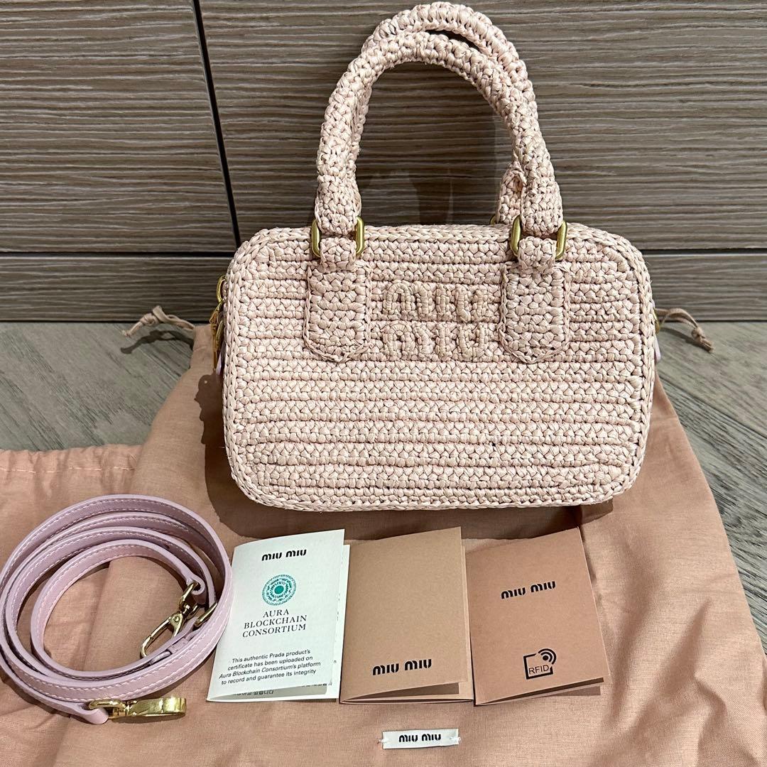 【新品】 miumiu アルカディ クロシェ バッグ