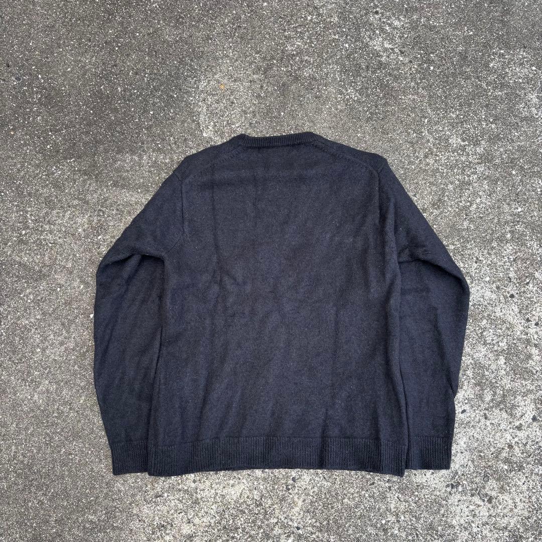 90s NIKE GOLF ウールニット セーター ブラック ロゴ 刺繍ロゴ