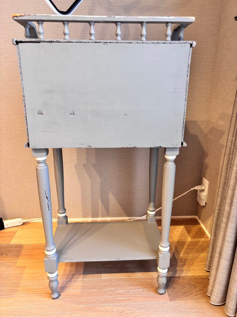 アンティーク　サイドボード　ブルーグレー　ホワイト