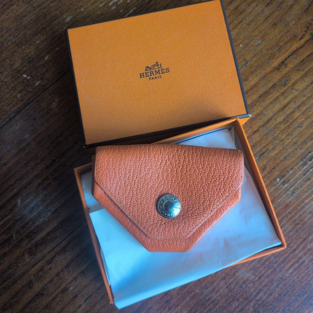 HERMES オレンジ レザー ケース
