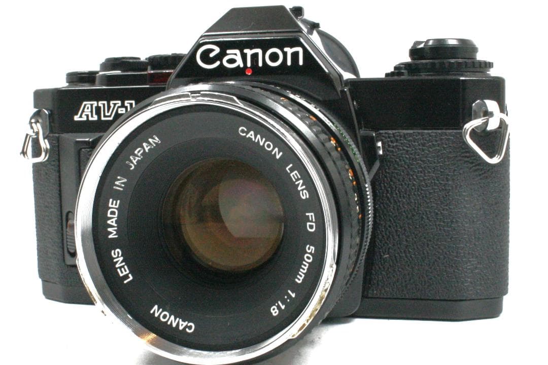 【整備済】 Canon AV-1 黒 FD 50mm F/1.8 付属品有 19