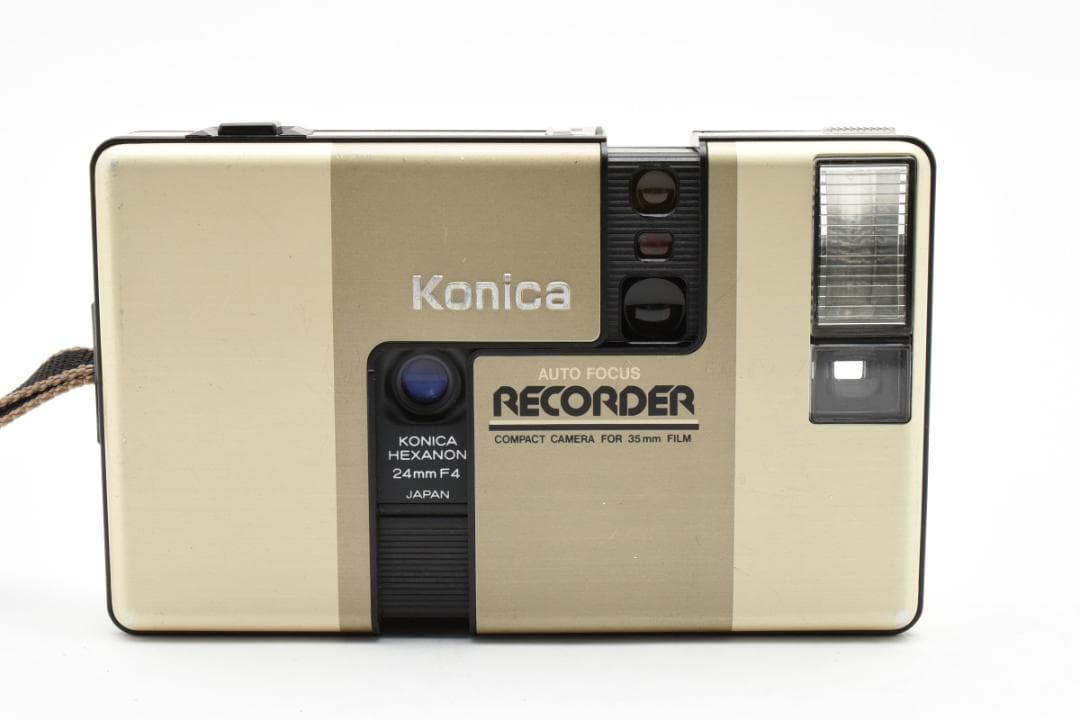 美品 Konica RECORDER ホワイト コンパクトフィルムカメラ