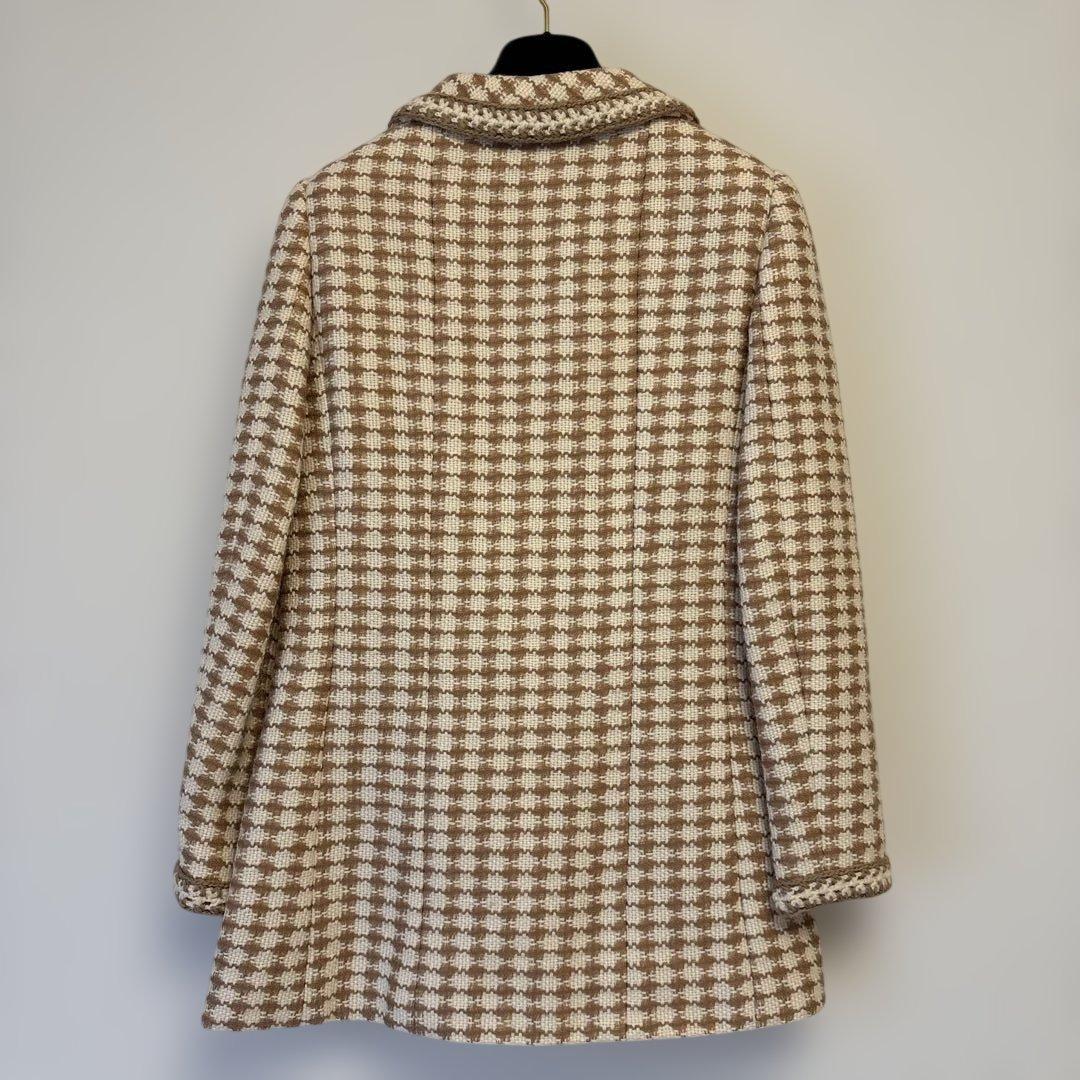 CHANEL チェック柄ツイードジャケット 38