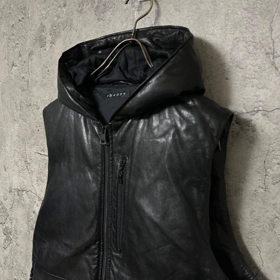 【超希少◎】theory　レザーダウンベスト　シープスキン　高級　完売モデル◎