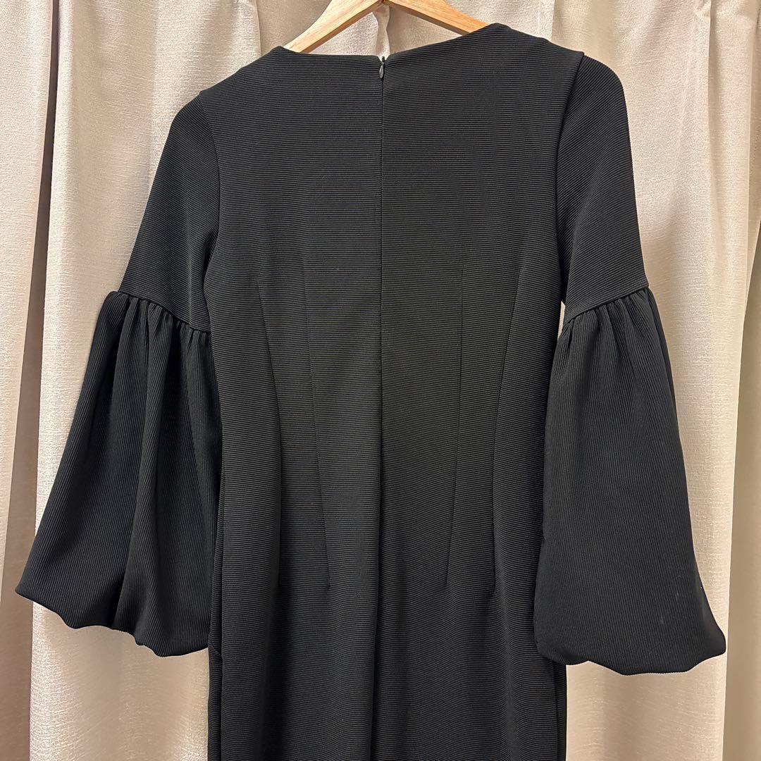 Lo’r かじまり黒 バルーンスリーブ ロングワンピース(laubeblanc)