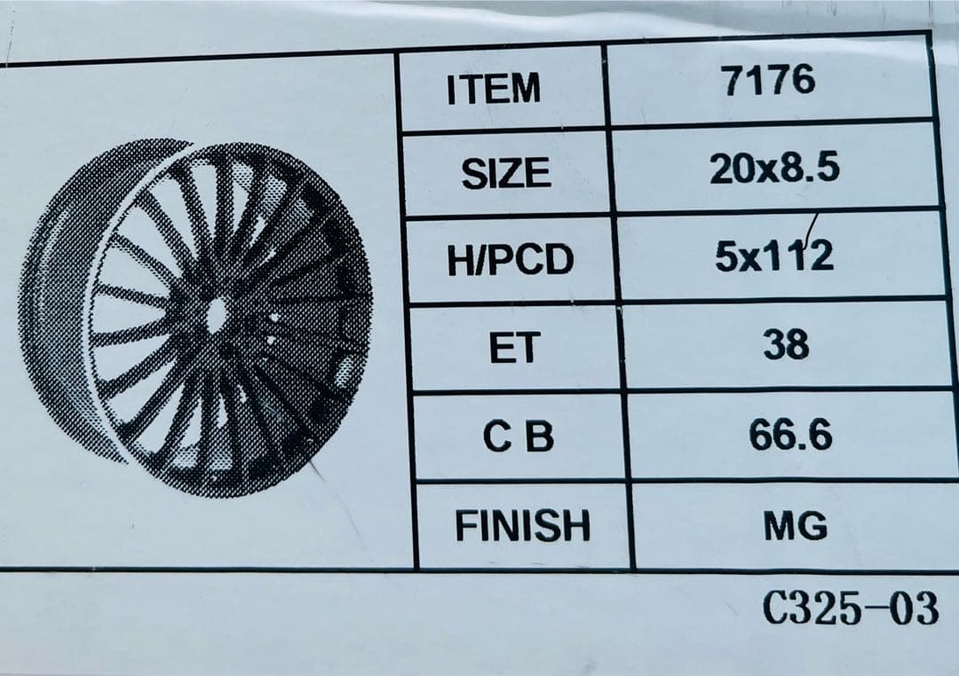 ベンツ S500 AMG W223用 20インチホイール　Sクラス等 新品　02