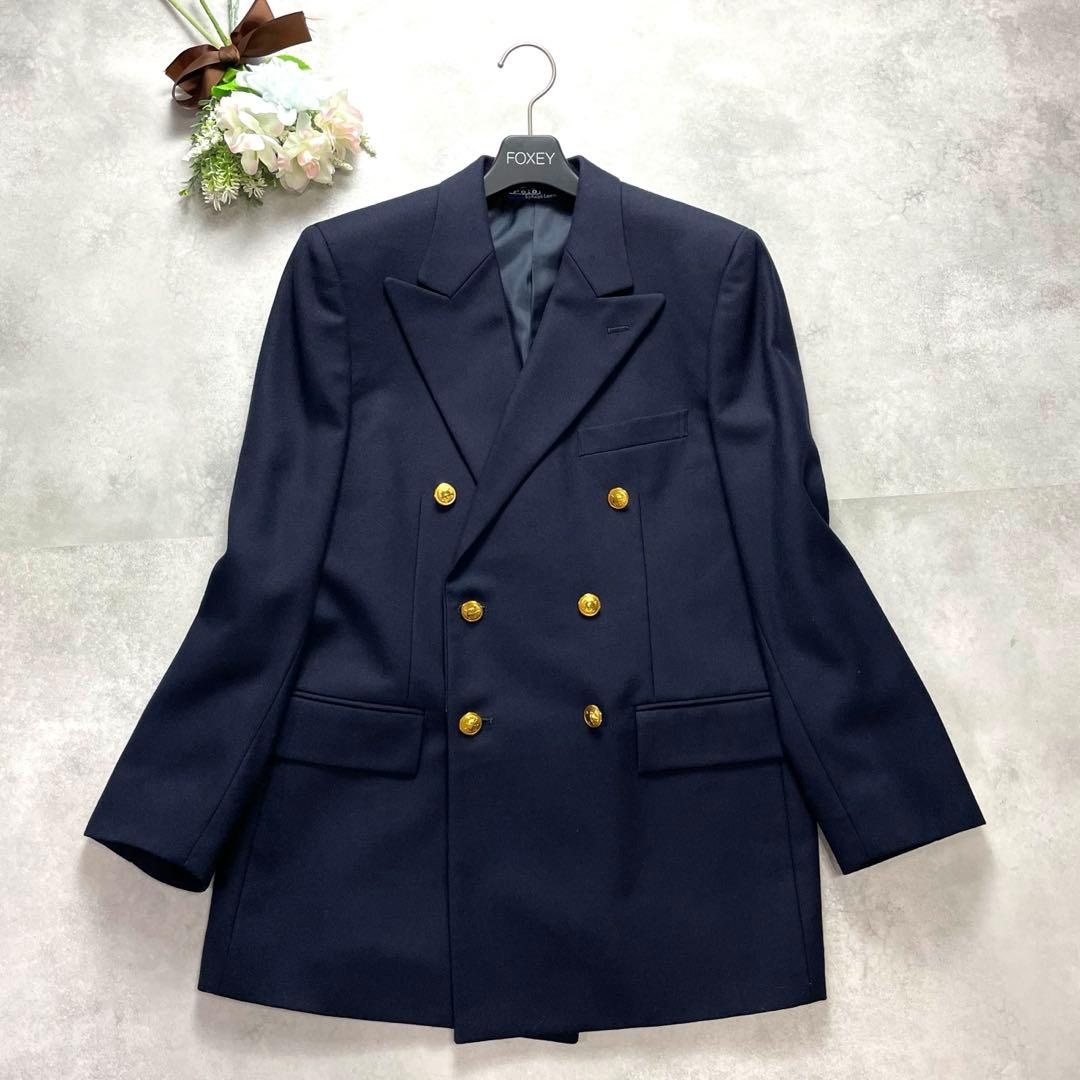 ポロラルフローレン 紺ブレ ブレザー　ジャケット ネイビー 金ボタン ダブル M