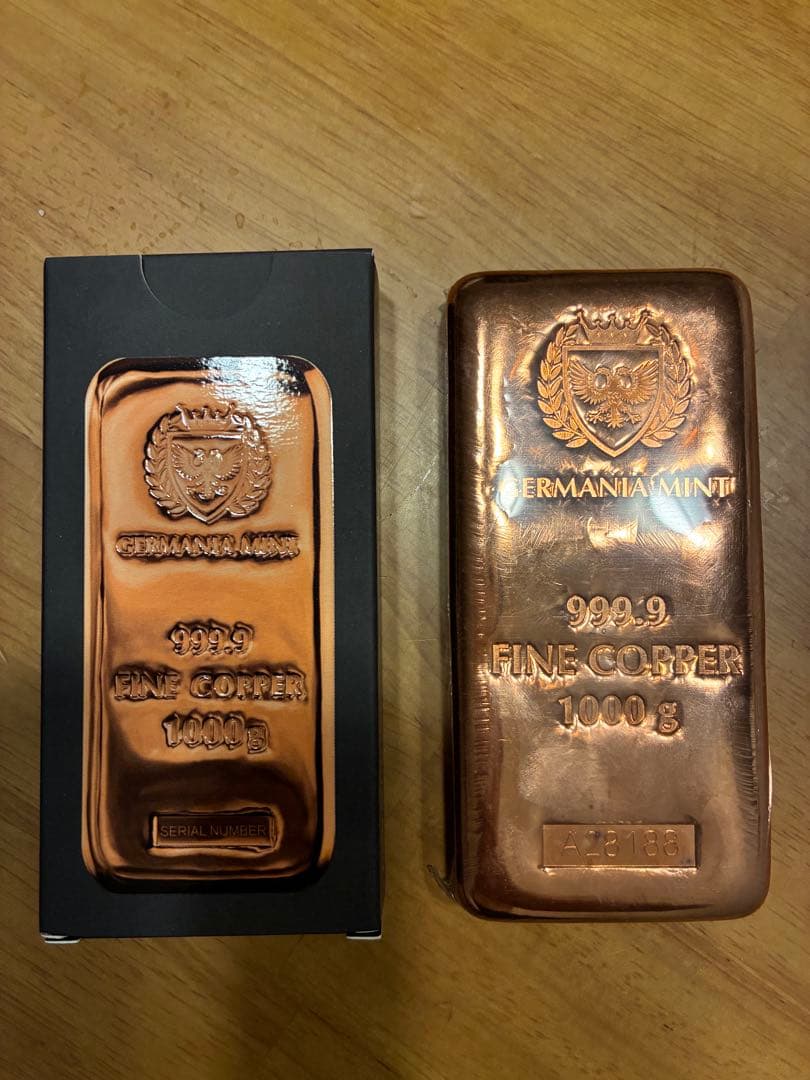 GERMANIAMINT 999.9 純銅バー 1000g[在庫整理です]
