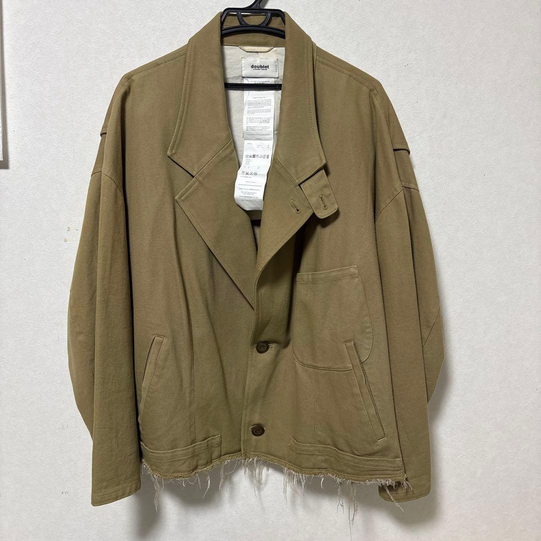 ジャケット・アウター doublet 21ss SILK CHINO CUT-OFF JACKET