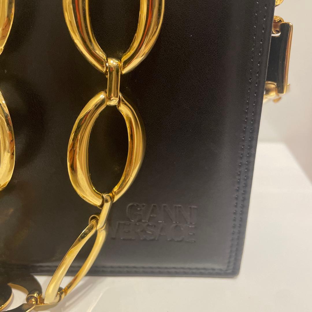 美品❣️ジャンニベルサーチェ　ラムレザーショルダーバック