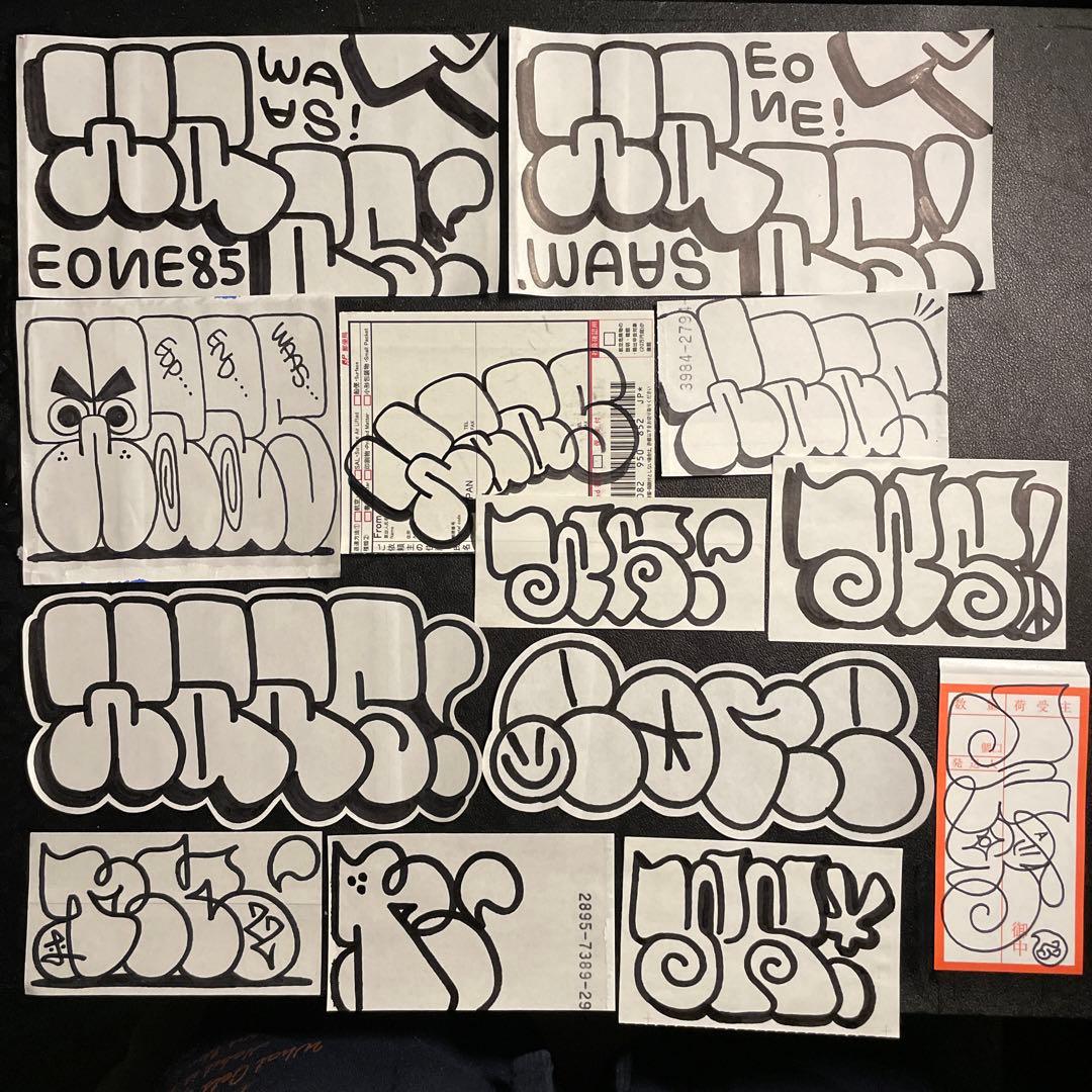 Graffiti グラフィティ ストリート 手描き ペイント ステッカー 大量