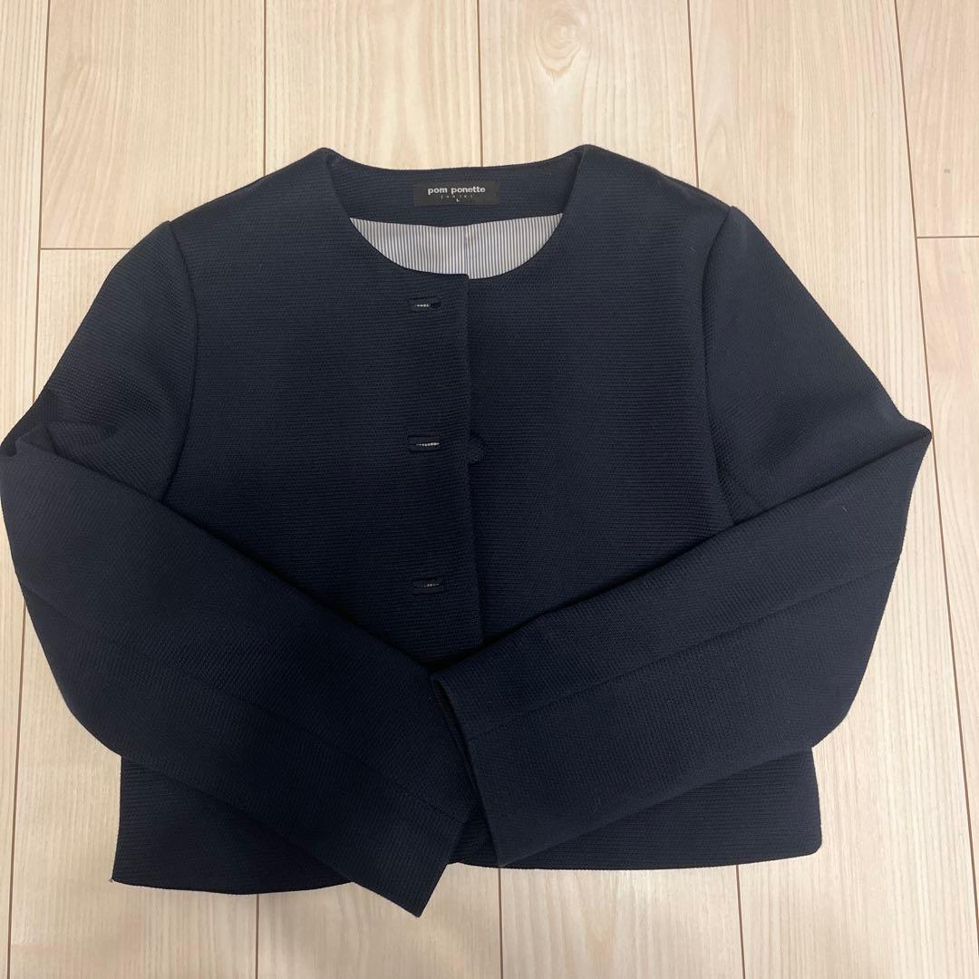 【美品】ポンポネットジュニア　160cm フォーマル セットアップ　卒服　面接