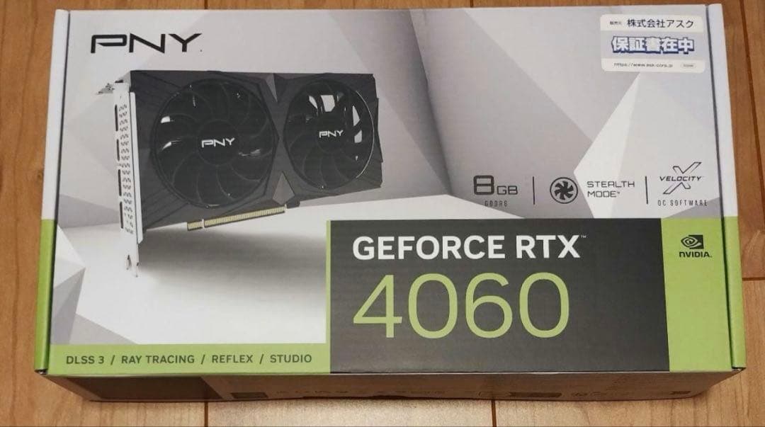 グラフィックボード・グラボ・ビデオカード GeForce RTX 4060 8GB PNY